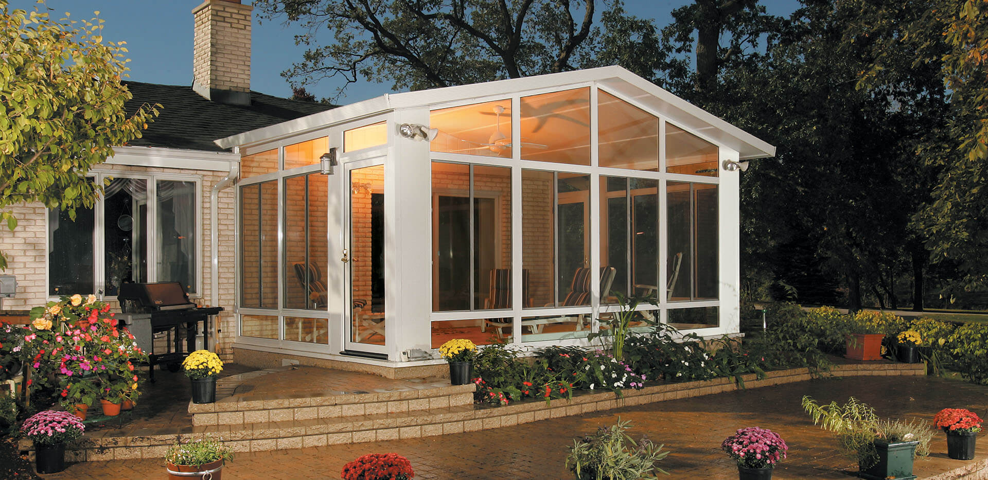 A louvered pergola installed in a residential property.